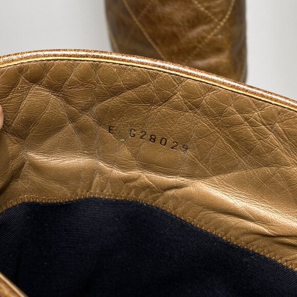 CHANEL Brown Leather Fold-Over Knee High Boots *AS IS* FINAL SALE! - Picture 8 of 16